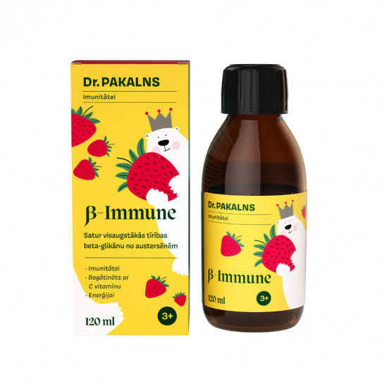 DR. PAKALNS Β – IMMUNE, contains high-purity oyster mushroom beta-glucan