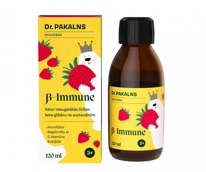 DR. PAKALNS Β – IMMUNE, contains high-purity oyster mushroom beta-glucan