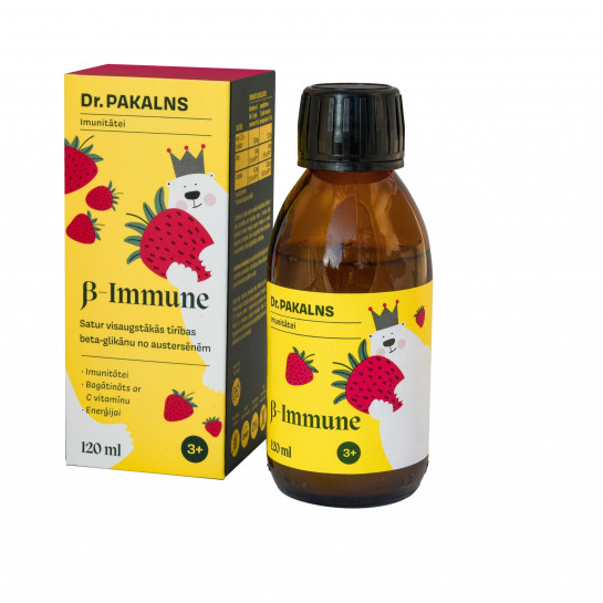 DR. PAKALNS β – IMMUNE, cодержит бета-глюкан высочайшего качества из устричных грибов